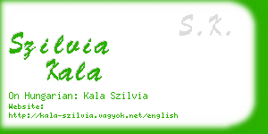 szilvia kala business card